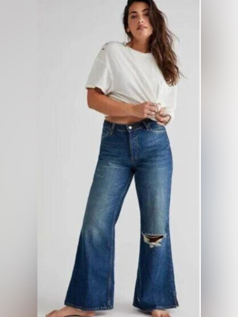 NWT Free People CRVY Misfit Flare Jeans